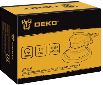 Шлифмашина орбитальная Deko DKOS150 d=150мм желтый/черный - купить недорого с доставкой в интернет-магазине