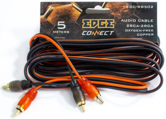 Кабель межблочный Edge EDC-RB502 5м черный/красный (упак.:1шт) - купить недорого с доставкой в интернет-магазине