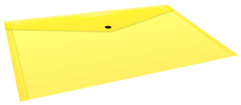 Конверт на кнопке Бюрократ Double Neon DNEPK803A4YEL A4 гориз. пластик 0.18мм желтый - купить недорого с доставкой в интернет-магазине