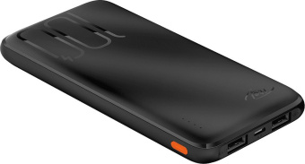 Мобильный аккумулятор Itel Super Slim Star 100(IPP-53) 10000mAh 2.1A черный - купить недорого с доставкой в интернет-магазине