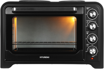 Мини-печь Hyundai MIO-HY098 42л. 1600Вт черный - купить недорого с доставкой в интернет-магазине