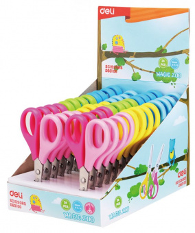 Ножницы Deli ED60100 Neon детские 115мм сталь ассорти - купить недорого с доставкой в интернет-магазине