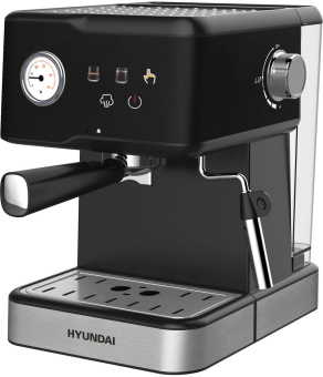 Кофеварка рожковая Hyundai HEM-4204 1000Вт черный - купить недорого с доставкой в интернет-магазине