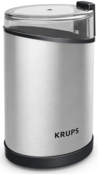 Кофемолка Krups GX204D10 200Вт сист.помол.:ротац.нож вместим.:85гр серебристый/черный - купить недорого с доставкой в интернет-магазине