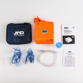 Ингалятор A&D CN-233kids компрессорный стационарный оранжевый - купить недорого с доставкой в интернет-магазине