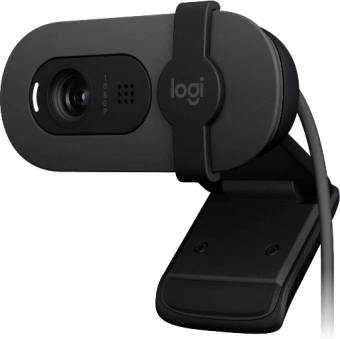 Камера Web Logitech HD Webcam Brio 90 графитовый 2Mpix (1920x1080) USB Type-C с микрофоном (960-001581) - купить недорого с доставкой в интернет-магазине