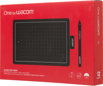 Графический планшет Wacom One by Small USB черный/красный - купить недорого с доставкой в интернет-магазине
