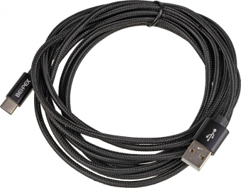 Кабель USB (m)-USB Type-C (m) 3м черный - купить недорого с доставкой в интернет-магазине