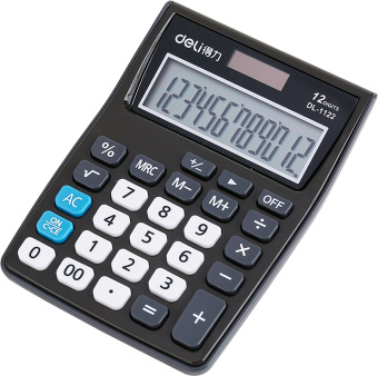 Калькулятор настольный Deli E1122/GREY серый 12-разр. - купить недорого с доставкой в интернет-магазине