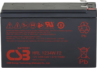 Батарея для ИБП CSB HRL1234W 12В 34Ач - купить недорого с доставкой в интернет-магазине