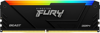 Память DDR4 16GB 2666MHz Kingston KF426C16BB2A/16 Fury Beast RGB RTL Gaming PC4-21300 CL16 DIMM 288-pin 1.2В dual rank с радиатором Ret - купить недорого с доставкой в интернет-магазине