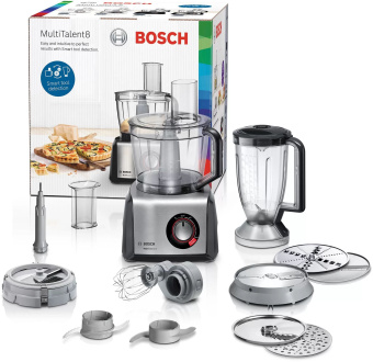 Кухонный комбайн Bosch MC812M865 1250Вт серебристый - купить недорого с доставкой в интернет-магазине
