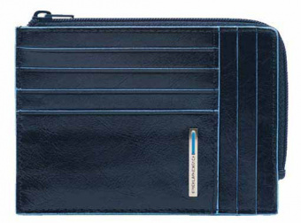 Чехол для кредитных карт Piquadro Blue Square PU1243B2R/BLU2 синий натур.кожа - купить недорого с доставкой в интернет-магазине