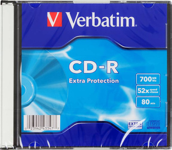 Диск CD-R Verbatim 700Mb 52x Slim case (200шт) (43347) - купить недорого с доставкой в интернет-магазине