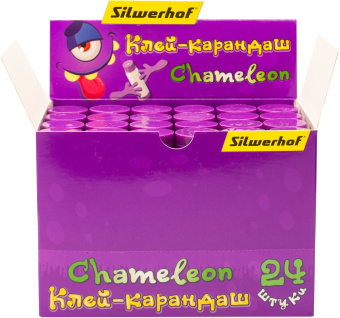 Клей-карандаш Silwerhof Chameleon 9гр ПВП дисплей картонный цветной (исчезающий цвет) Монстрики - купить недорого с доставкой в интернет-магазине