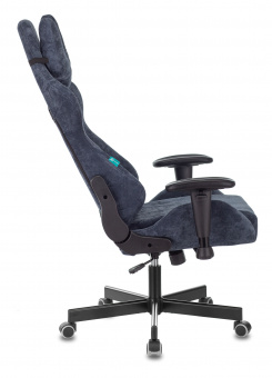Кресло игровое Zombie VIKING KNIGHT Fabric синий Light-27 с подголов. крестов. металл - купить недорого с доставкой в интернет-магазине