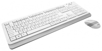 Клавиатура + мышь A4Tech Fstyler FG1010 клав:белый/серый мышь:белый/серый USB беспроводная Multimedia - купить недорого с доставкой в интернет-магазине