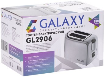Тостер Galaxy Line GL 2906 850Вт белый - купить недорого с доставкой в интернет-магазине