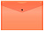 Конверт на кнопке Бюрократ Double Neon DNEPK803A4OR A4 гориз. пластик 0.15мм оранжевый