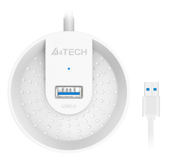 Разветвитель USB 3.0 A4Tech HUB-30 4порт. белый - купить недорого с доставкой в интернет-магазине