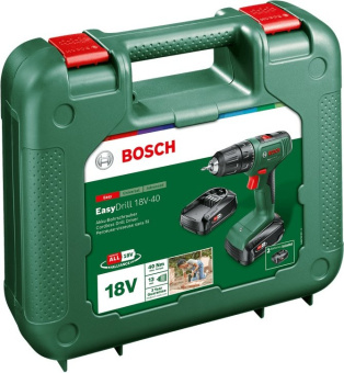 Дрель-шуруповерт Bosch EasyDrill 18V-40 аккум. патрон:быстрозажимной (кейс в комплекте) (06039D8005) - купить недорого с доставкой в интернет-магазине