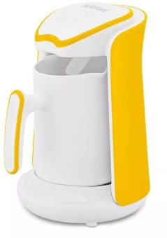 Кофеварка Электрическая турка Kitfort КТ-7133-3 600Вт желтый/белый - купить недорого с доставкой в интернет-магазине