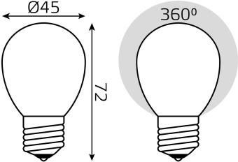Лампа филам. Gauss Filament 5Вт цок.:E27 шар 220B 4100K св.свеч.бел.нейт. (упак.:1шт) (105202205) - купить недорого с доставкой в интернет-магазине