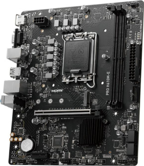Материнская плата MSI PRO H610M-E Soc-1700 Intel H610 2xDDR5 mATX AC`97 8ch(7.1) GbLAN+VGA+HDMI - купить недорого с доставкой в интернет-магазине