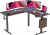 Стол для компьютера Cactus угловой подъёмный столешница МДФ черный каркас черный 140х72х60см (CS-EDXL-BBK) - купить недорого с доставкой в интернет-магазине