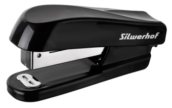Степлер Silwerhof 401077-01 24/6 (20листов) черный 50скоб пластик закрытый коробка - купить недорого с доставкой в интернет-магазине