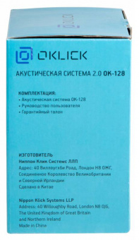 Колонки Оклик OK-128 2.0 черный 6Вт - купить недорого с доставкой в интернет-магазине