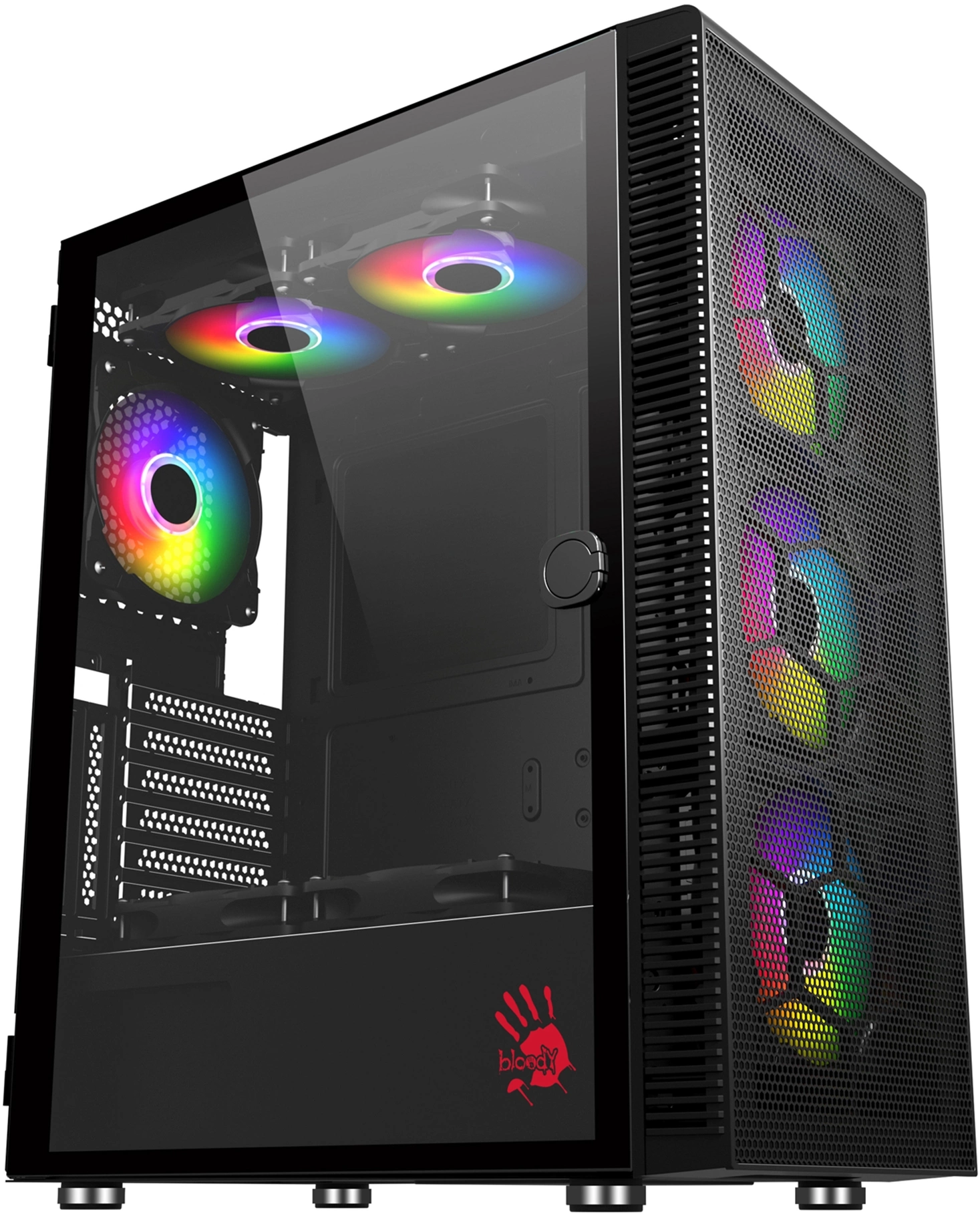 Корпус Bloody BD-CC116 черный без БП ATX 8x120mm 1xUSB2.0 1xUSB3.0 audio bott PSU