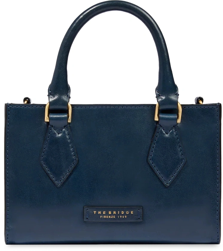 Сумка женская The Bridge Ida 04100501/ YH темно-синяя натур.кожа