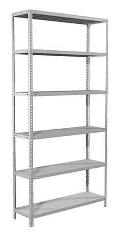 Стеллаж Практик MS пол.:6 единая 2000x1000x400мм серый (S24199164602)
