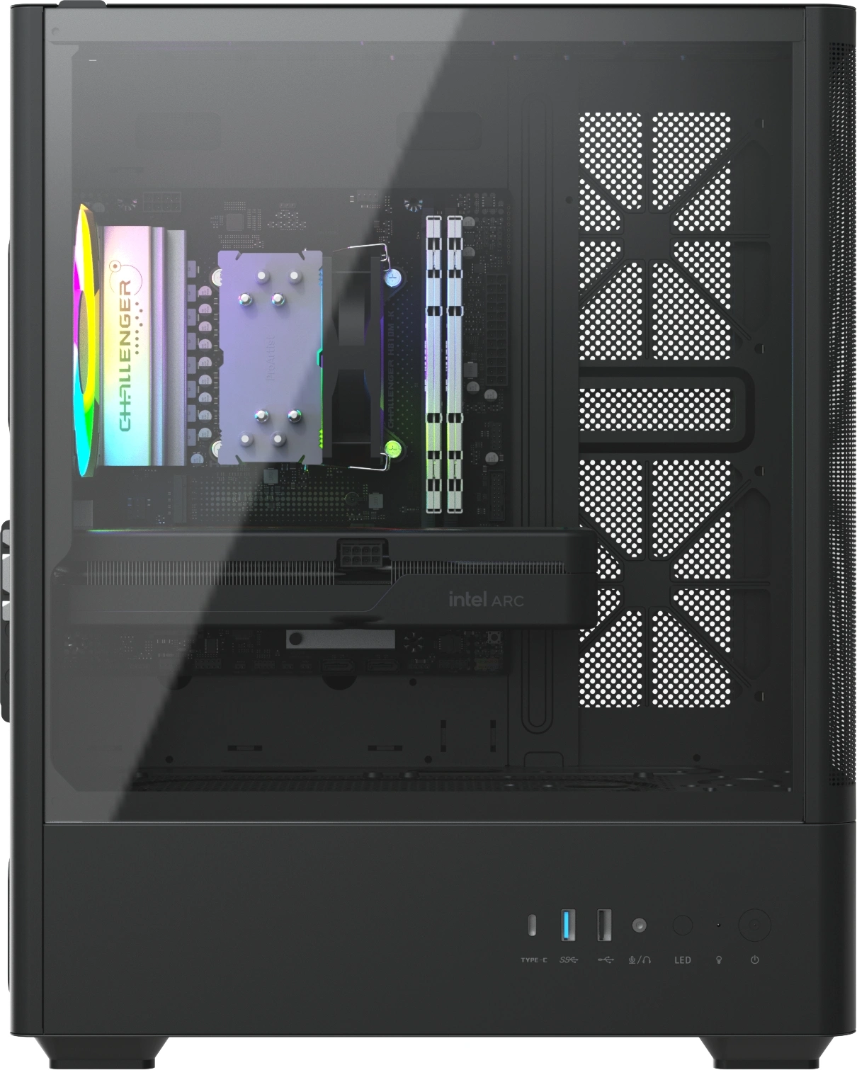 ПК Teclast G03 Core Ultra 5 225F (3.3) 32Gb SSD1Tb Arc B580 12Gb Windows 11 Pro GbitEth WiFi BT 400W черный (G03 225F32G1TB580BKRU)