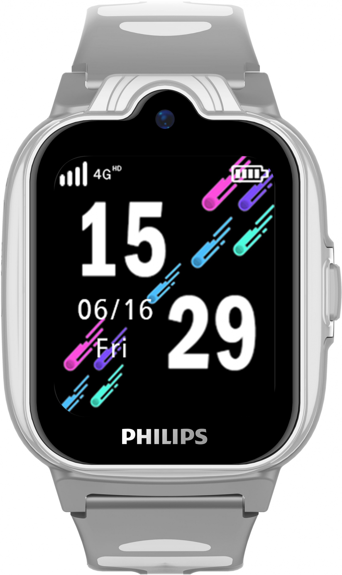 Смарт-часы Philips Kids W6610 1.69" IPS корп.темно-серый рем.темно-серый (CTW6610DG/00)