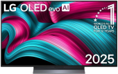 Телевизор OLED LG 65" OLED65C5RLA.ARUG черный/серебристый 4K Ultra HD 120Hz DVB-T DVB-T2 DVB-C DVB-S2 USB WiFi Smart TV