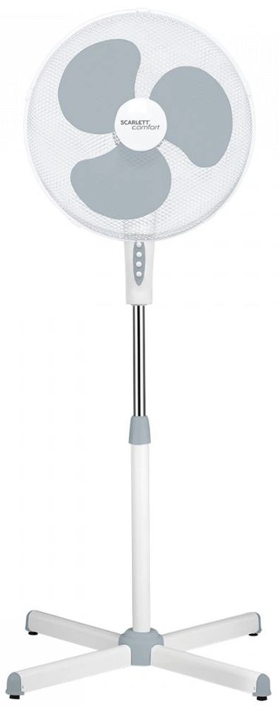 Вентилятор напольный Scarlett SC-SF111B01 45Вт скоростей:3 белый/серый
