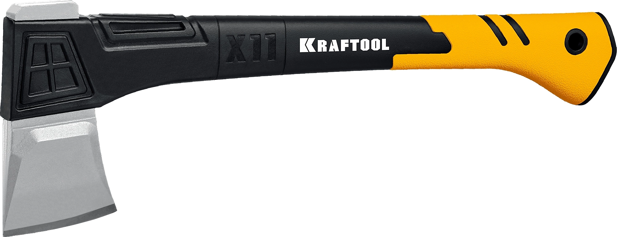 Топор Kraftool 20660-11 средний черный/желтый в комплекте:чехол-ножны