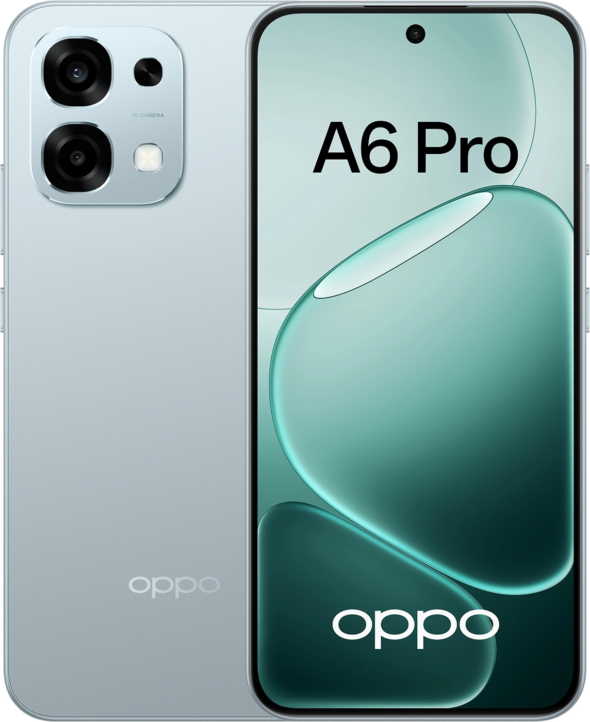 Смартфон Oppo A6 Pro 256Gb 8Gb зеленый моноблок 3G 4G 2Sim 6.57" 1080x2372 Android 15 50Mpix 802.11 a/b/g/n/ac NFC GPS GSM900/1800 GSM1900 Protect A-GPS microSDXC max2048Gb