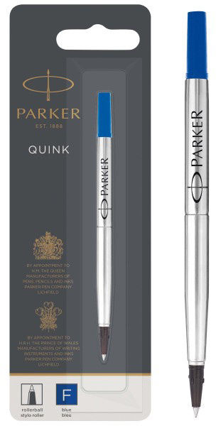 Стержень роллер Parker Quink Z01 (1950322) F 0.5мм синие чернила блистер