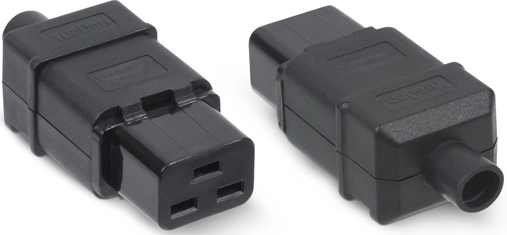 Вилка Cabeus IEC-320-C19 черный