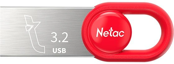 Флеш Диск Netac 32GB UM2 NT03UM2N-032G-32RE USB3.2 серебристый/красный