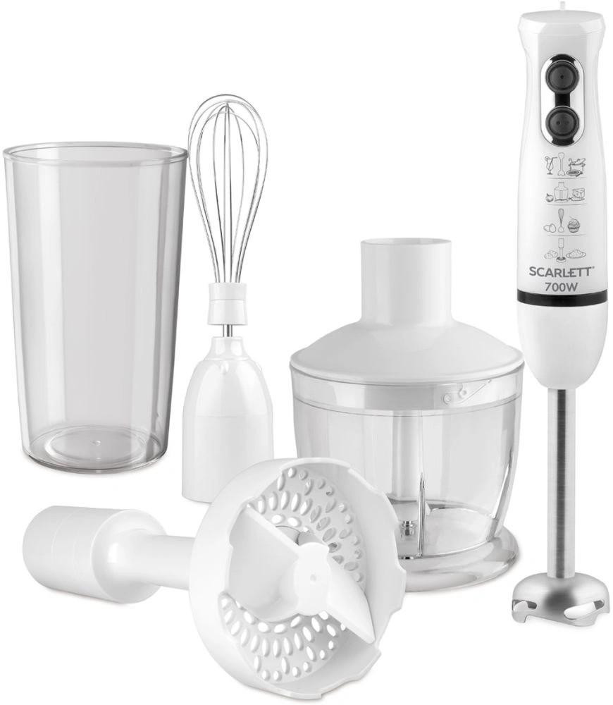Блендер погружной Scarlett SC-HB42M33 700Вт белый