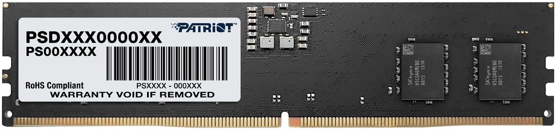 Память DDR5 8GB 5600MHz Patriot PSD58G560081 Signature Line RTL PC5-44800 CL46 DIMM 288-pin 1.1В single rank Ret