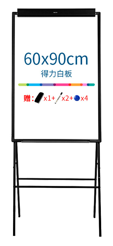 Флипчарт Deli 7890 лак 90x60см на подставке белый/черный с аксессуарами