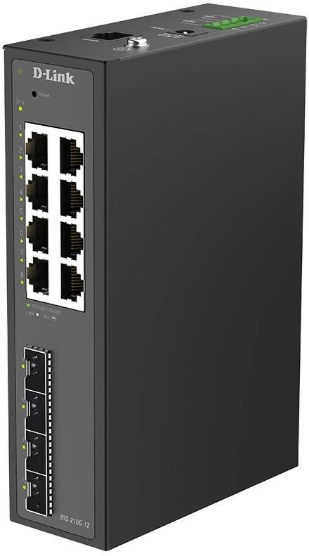 Коммутатор D-Link DIS-210G-12/A1A 8x1Гбит/с 4SFP управляемый