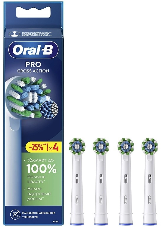 Насадка для зубных щеток Oral-B Cross Action 80750690 (упак.:4шт)