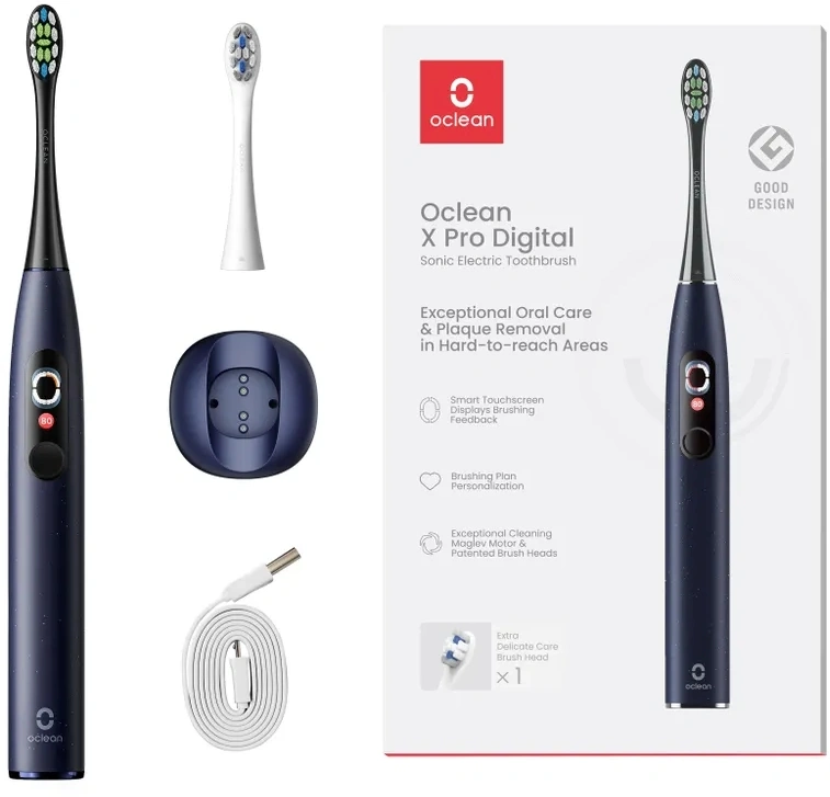 Зубная щетка электрическая Oclean X Pro Digital Y2076 синий