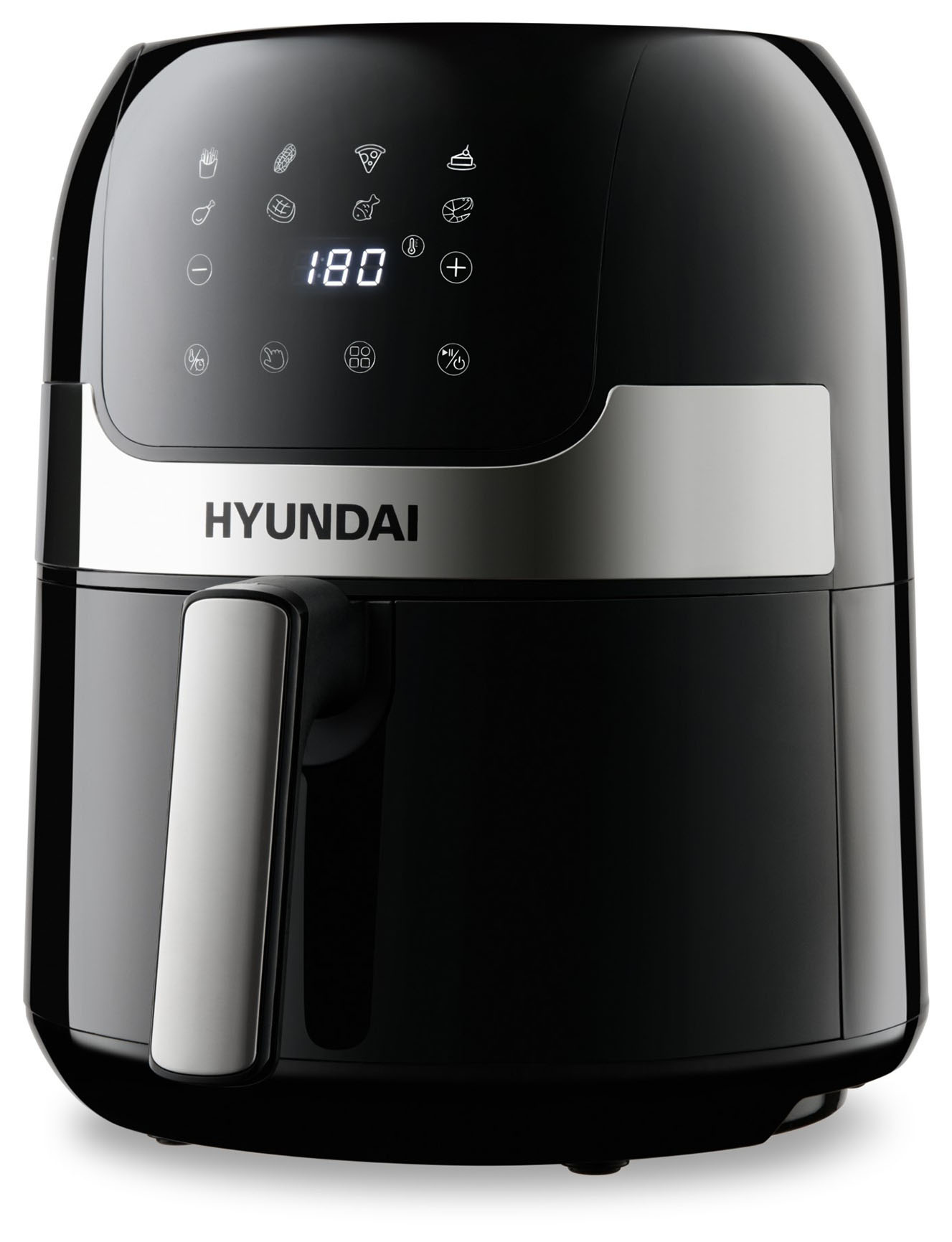Аэрогриль Hyundai HYF-3555 1500Вт черный/серебристый